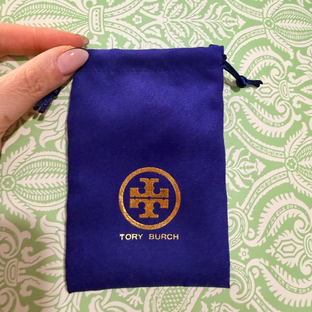 Tory Burch Royal Blue Drawstring Pouch
